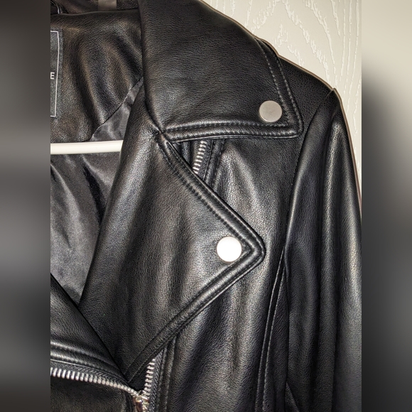 NWT BAGATELLE BLACK PLEATHER MOTO JACKET - Picture 7 of 14